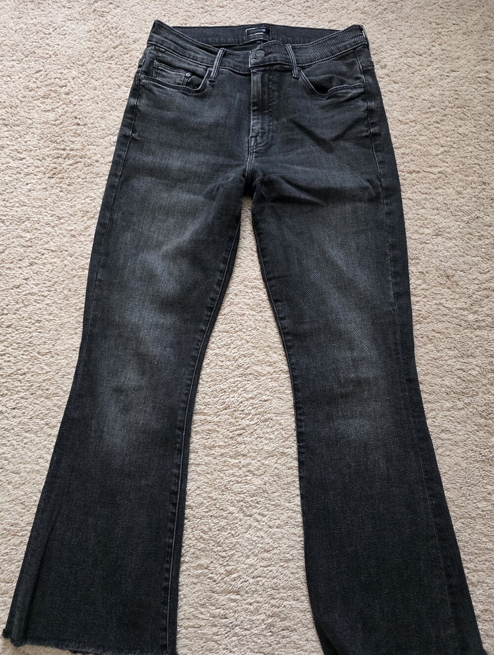 MOTHER The Weekender Fray Jeans In Night Shadow Size 27